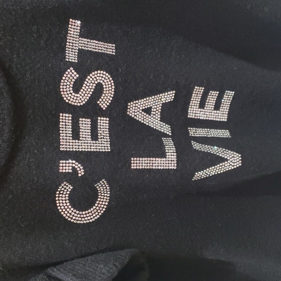 Nwt XL and large Karl lagerfeld sweater black with ringstone - Picture 4 of 12